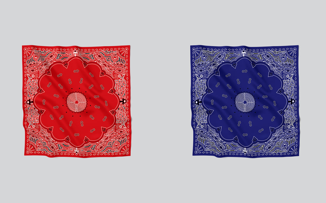The Origin of Gangs : Bloods & Crips Bandanas African Print - KAMDANA