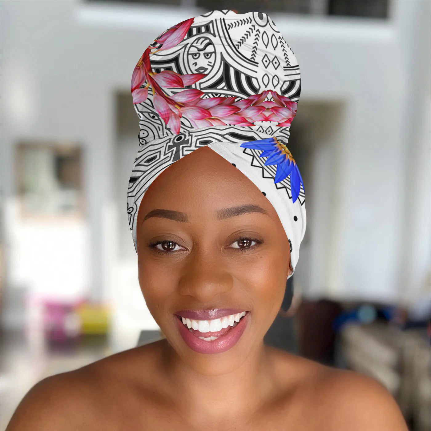 WHITE IALOU® HEADWRAP 168cm
