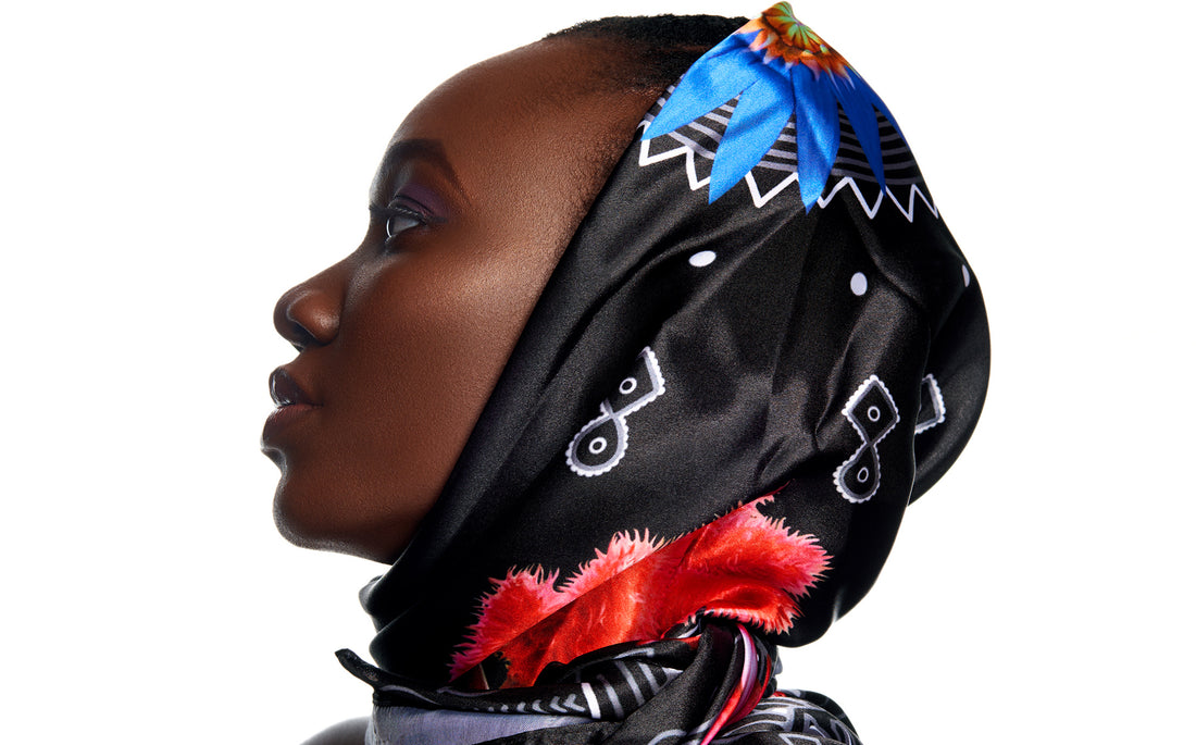 How to wear an African Kemetic Bandana - KAMDANA